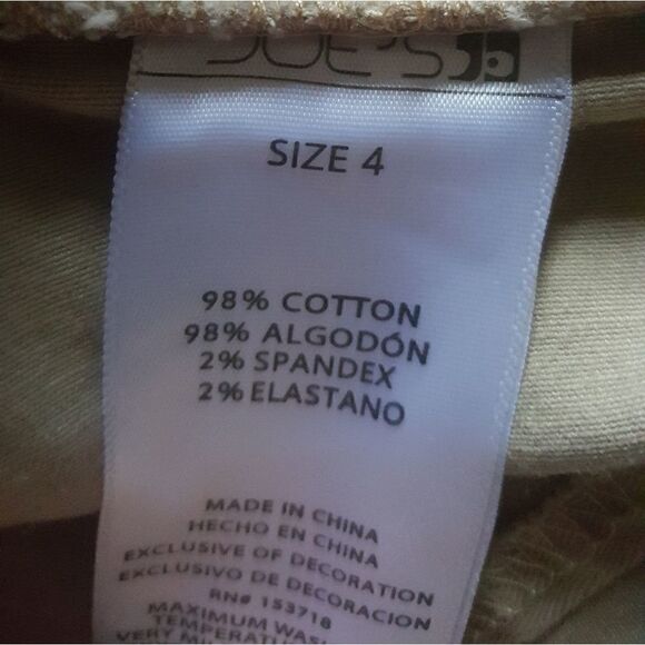 JOE'S JEANS khaki carpenter Cargo skinny joggers Boys Size 4 - Picture 6 of 6